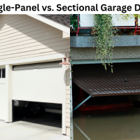 Porte de garage à panneau unique ou porte de garage sectionnelle image Single-Panel vs. Sectional Garage Door_thumbnail Porte de garage à panneau unique ou porte de garage sectionnelle